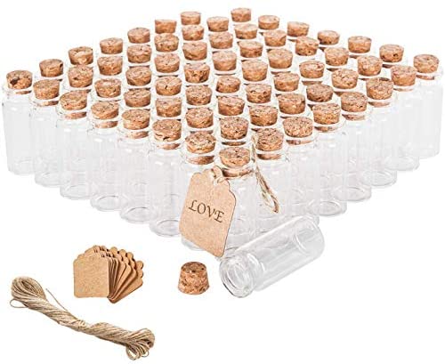 20pcs 10ml Cork Stoppers Small Glass Bottles, Diy Decoration Mini Potion  Bottles, Wishing Bottles, Message Glass Jars Vial Cork, Mother's Day  Wedding