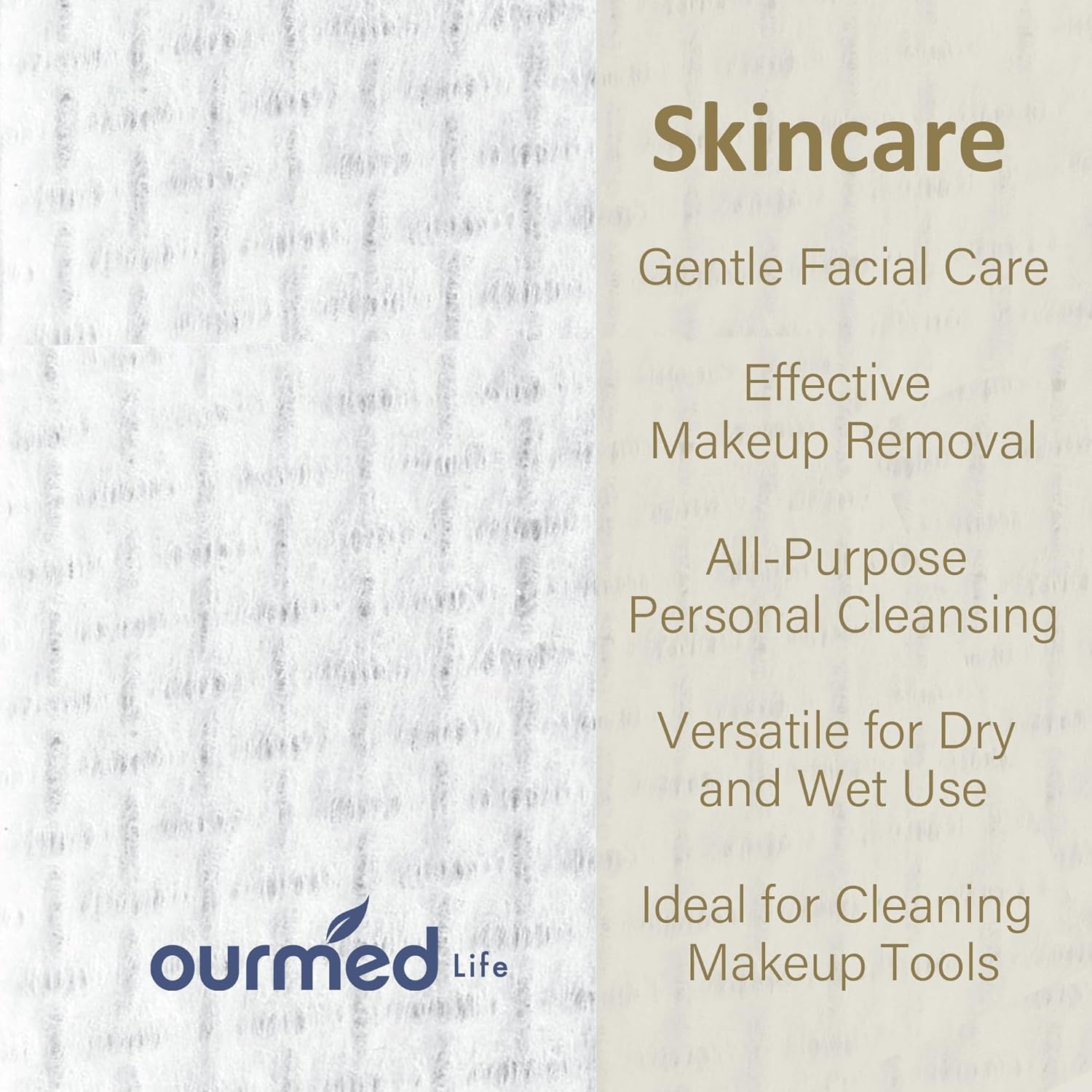 Serenorch Disposable Face Towels, 10″ X 12″, Ultra Thick Face Towelettes For Sensitive Skin Extra Soft Makeup Remover Dry Wipes 50 Count - View #2