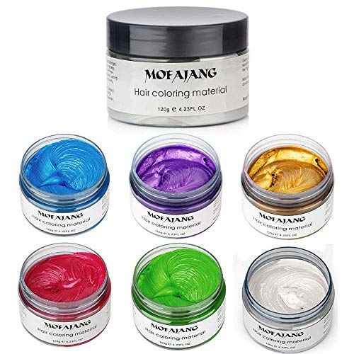 Wholesale 6 Colors Hair Color Wax-6 in1 Temporary Instant Unisex Natural Mofajang  Hair Color Wax Mud,Washable Moisturizing Modelling Fashion colorful Hair  Color Wax,Natural Matte Hairstyle Hair Color Pomade Dye Cream for Men