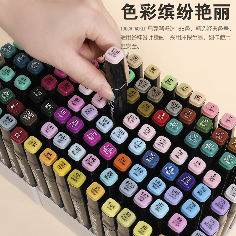 30/80/168/262 Colors Double Headed Marker Pen Set Sketching Oily