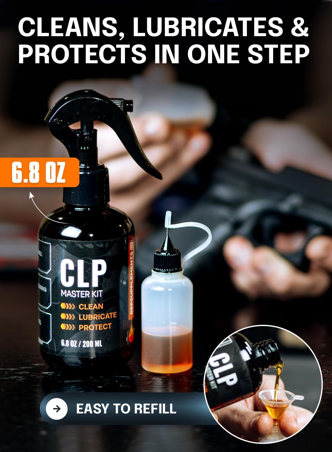 CLP Gun Cleaner Lubricant Protector Gun Cleaner & Lubricant Kit - CLP Gun Oil With Needle Oiler For Firearm Maintenance Solvent Lubricant Protectant Kit