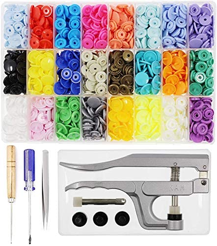 Plastic Snaps With Snap Pliers, 460 Sets 24-colors Snap Buttons