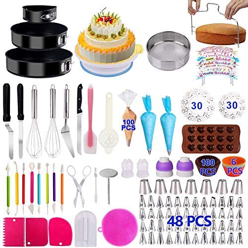 Kootek 96PCs Cake Decorating Supplies Kits with Ebook, Cake Turntable