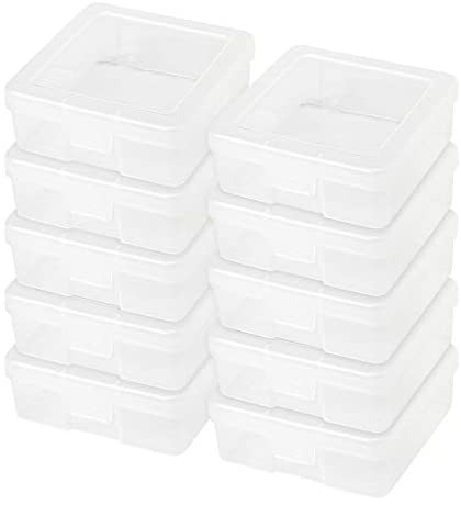 DecorRack 40 Plastic Mini Containers with Lids, 0.5oz, Craft Storage  Containers for Beads, Glitter, Slime, Paint or Seed Storage, Small Clear  Empty