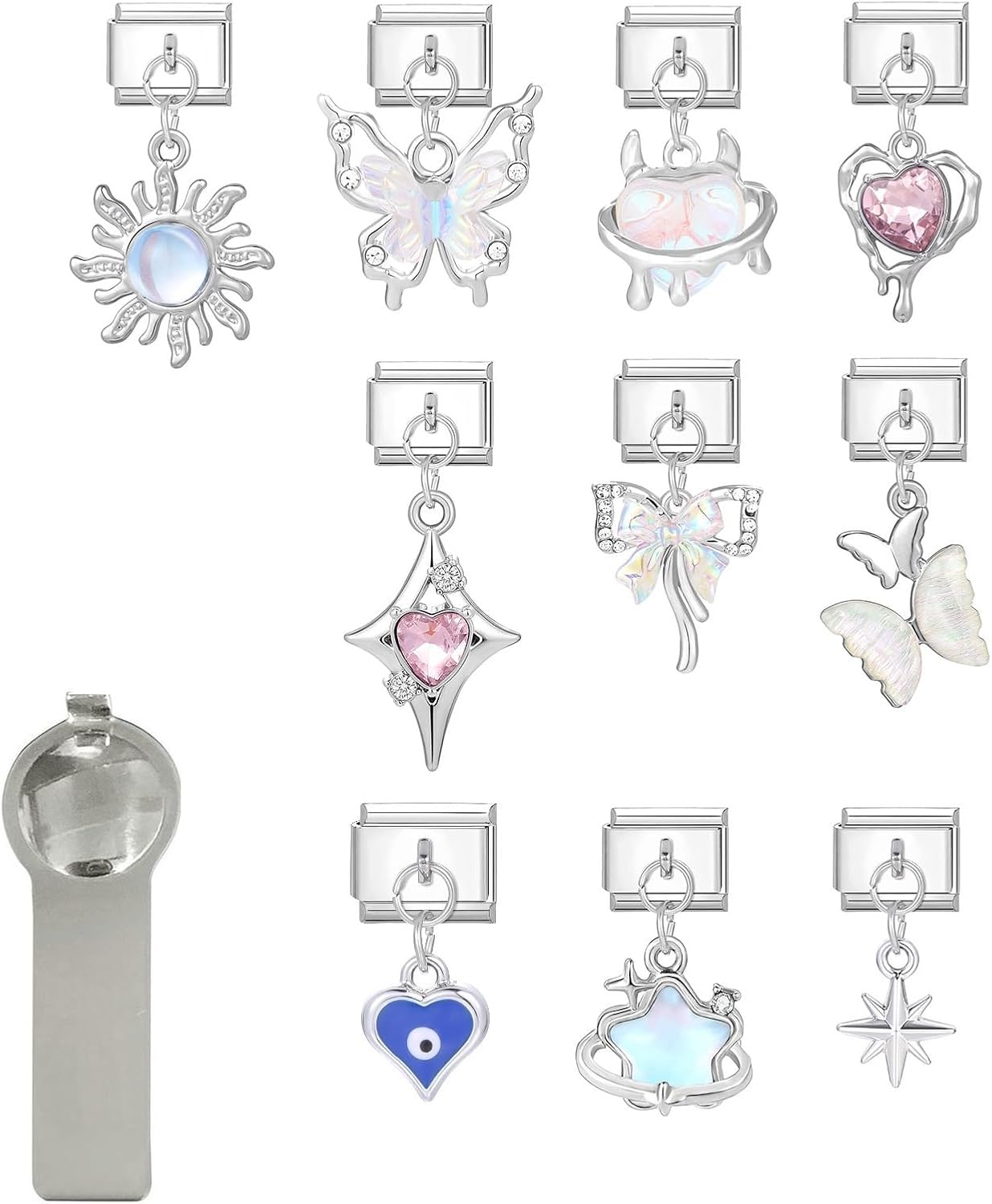 Italian Chams Bacelet Sets With 8Pcs Chams And Opening