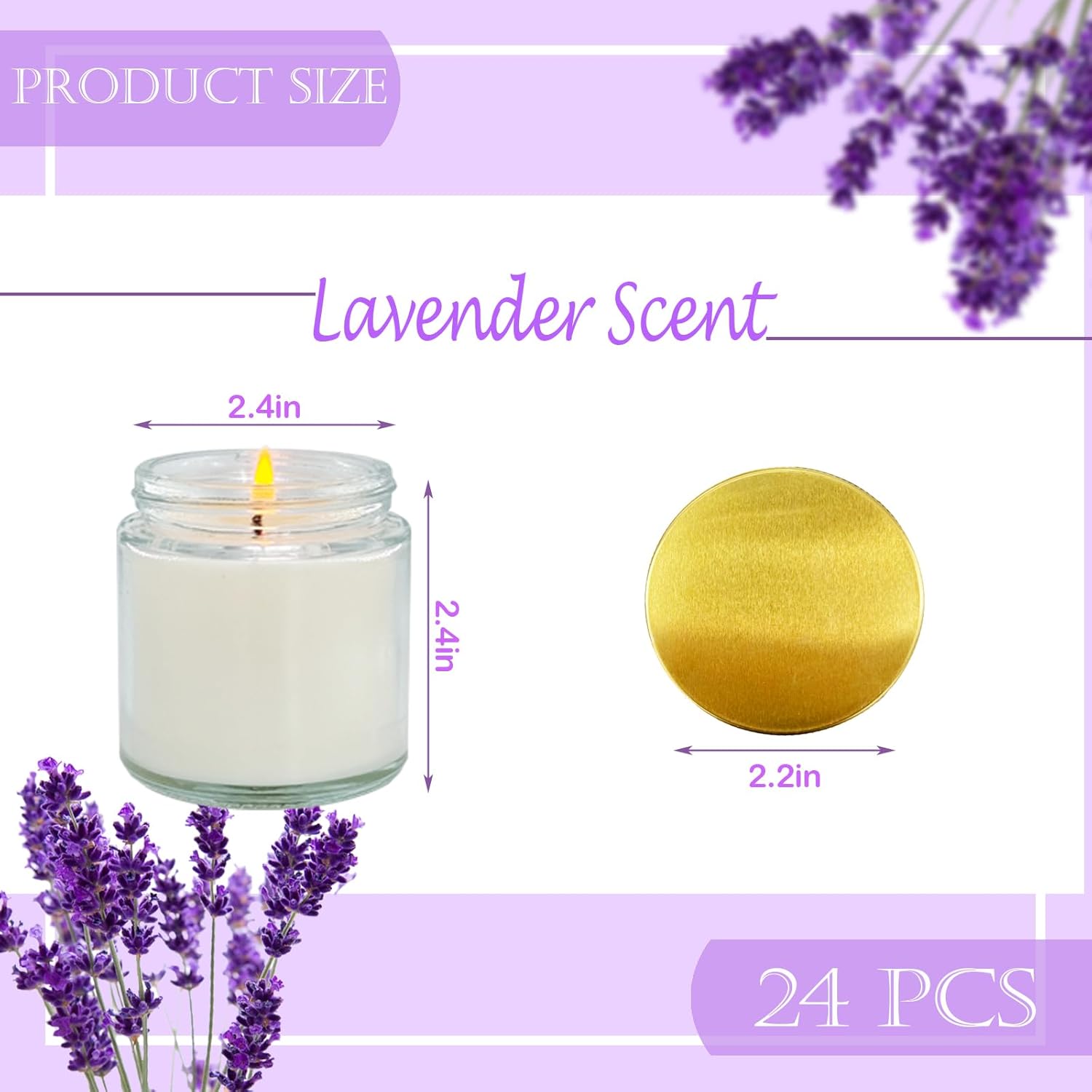 Scented Candle - French Rose - 6Oz Aromatherapy Soy Wax Jar Candle For Home, Gif - View #9