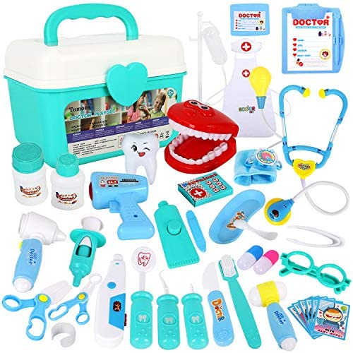 JOYIN Kids Doctor Kit 31 Pieces Pretend N Play Dentist Medical Kit with Electronic