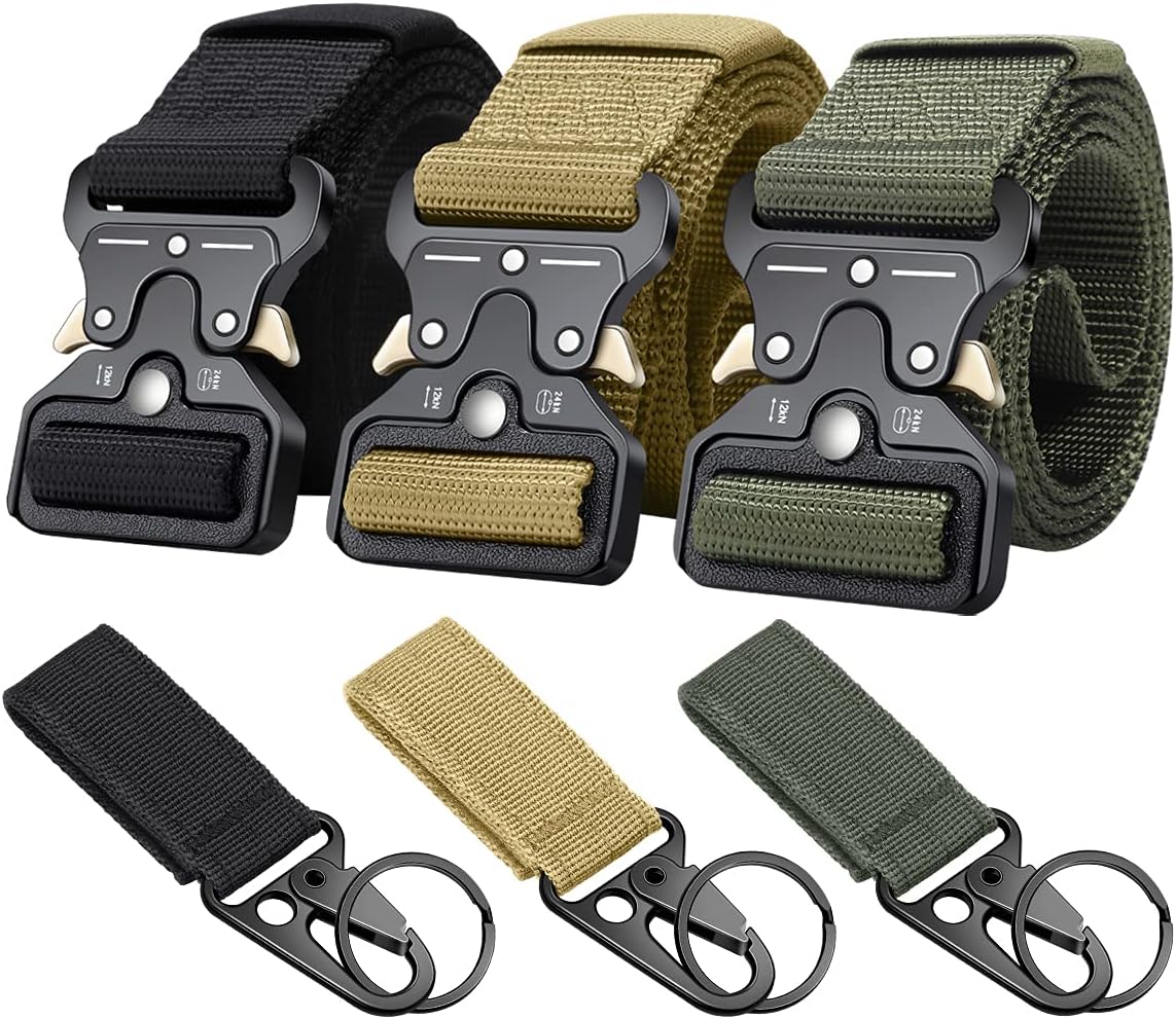 MOZETO Men's Tactical Nylon Belt - Heavy-Duty Quick-Release Buckle, 1.5" Width For Work & Outdoor (S-XXL) - View #9