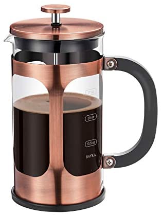 Pinky Up Piper Tea Press Pot, Coffee Maker, French Press for Loose Leaf Tea  and Coffee, Hot or Iced Beverage Brewer, 34 oz, Gold