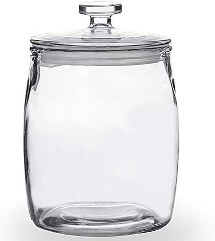 Clear Glass Tilted Cookie Jar, Extra Large, 8-1/2-Inch 