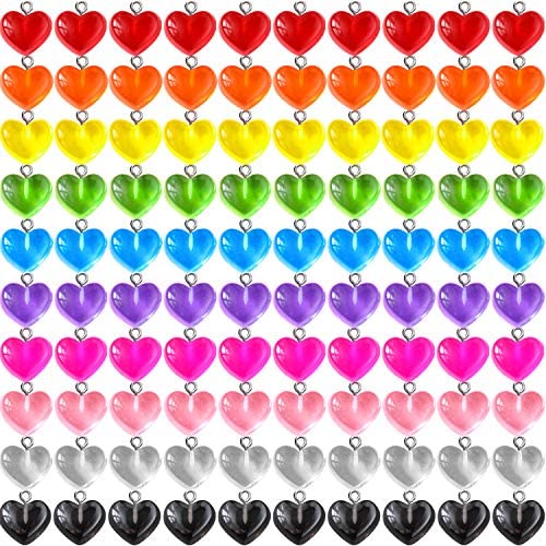 50PCS Valentine Heart Charms Bulk Red Hearts Charm Enamel Forever Love Cute Valentine  Day Charm Heart Shape Silver Charm for Jewelry Making Charms Keychain  Nacklace Earring DIY Crafts 