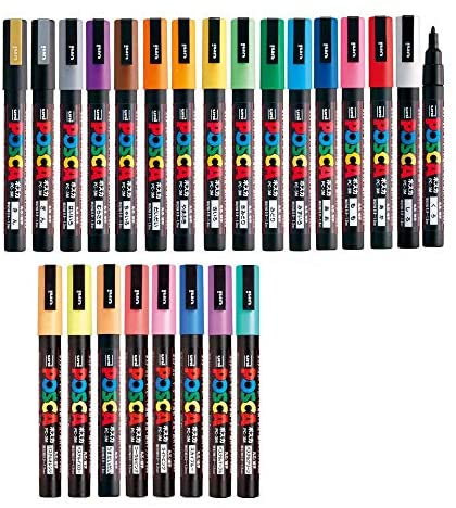 Uni-POSCA PC8K15C Paint Marker Pen Bold Point Set of 15 (Japan Import)