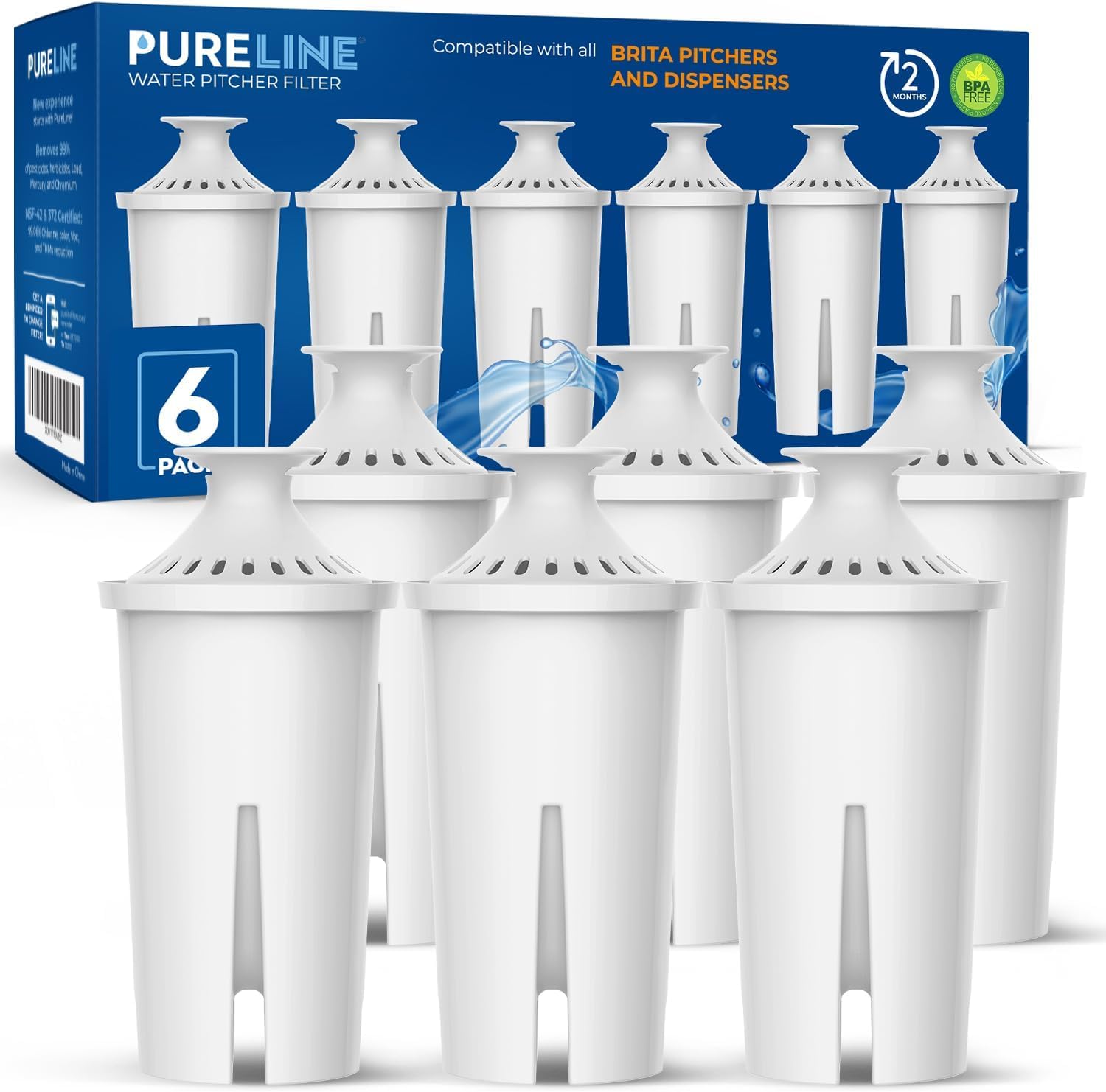 Brita 10-Cup Tahoe Pitcher With Elite Filter In Black