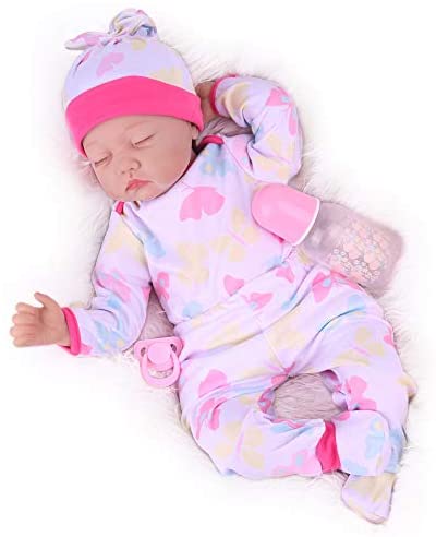 Details about   Handmade Reborn Baby Dolls Girl 22" Sleeping Newborn Soft Silicone Realistic ... 