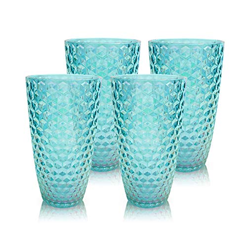 Wholesale Laguna Beach Tall Tumbler Blue Shatterproof Tritan Drinking Glasses Set Of 4 Unique