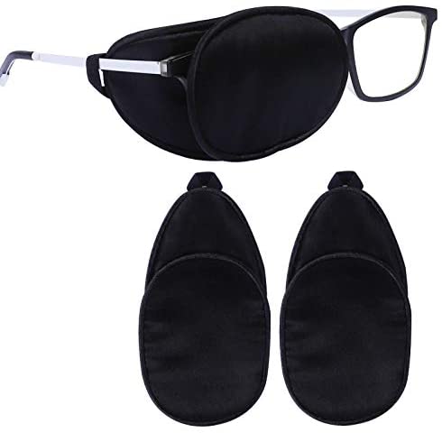 Eye Patches for Adults Right and Left Eyes Black Adult Leather