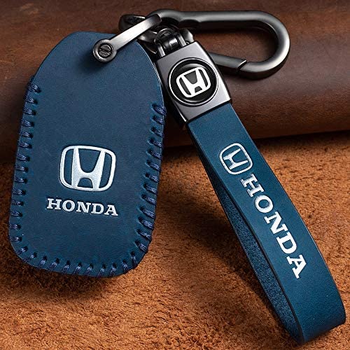 Genuine Leather Car Logo Keychain Suit for Honda Accord Civic CR-V CRV Pilot EX EX-L Touring Premium Key Chain Keyring with Logo