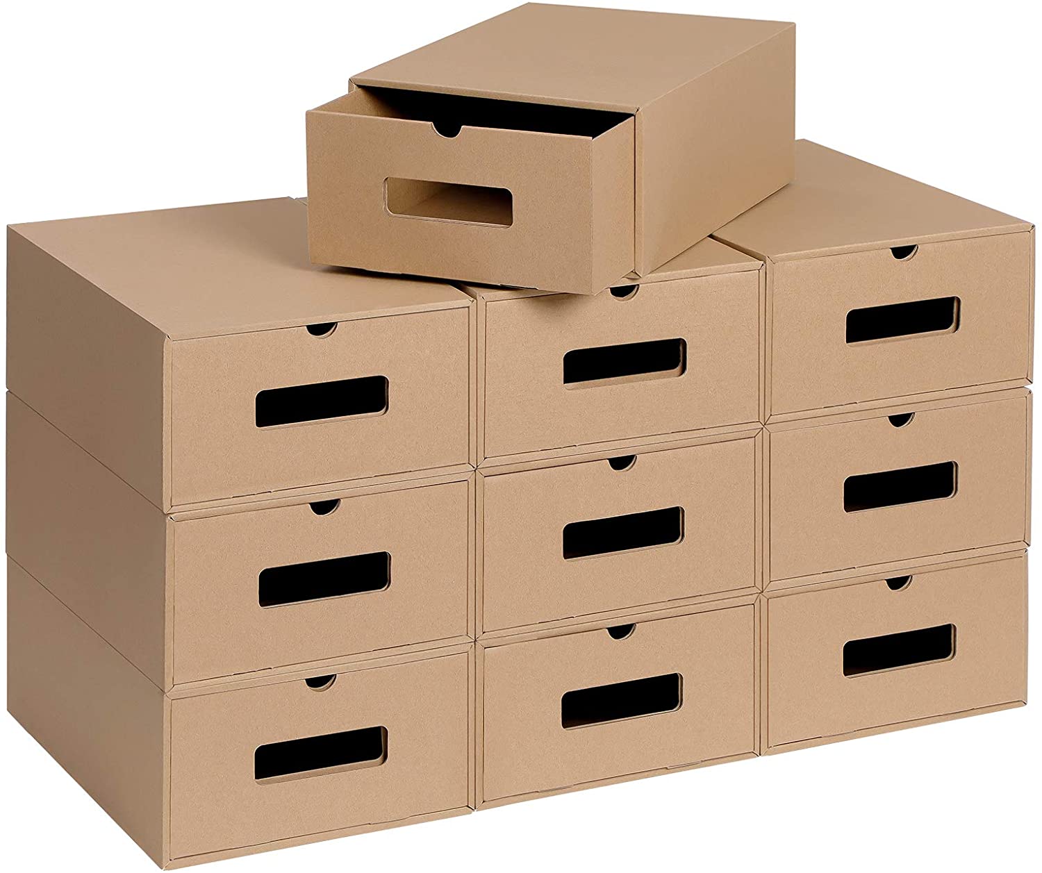 Wholesale SONGMICS Cardboard Shoe Boxes, Set of 10, Shoe Storage