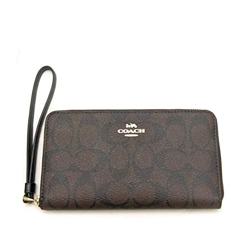 Wholesale Coach Signature Printed PVC Phone Wallet Wristlet (IM/Brown ...