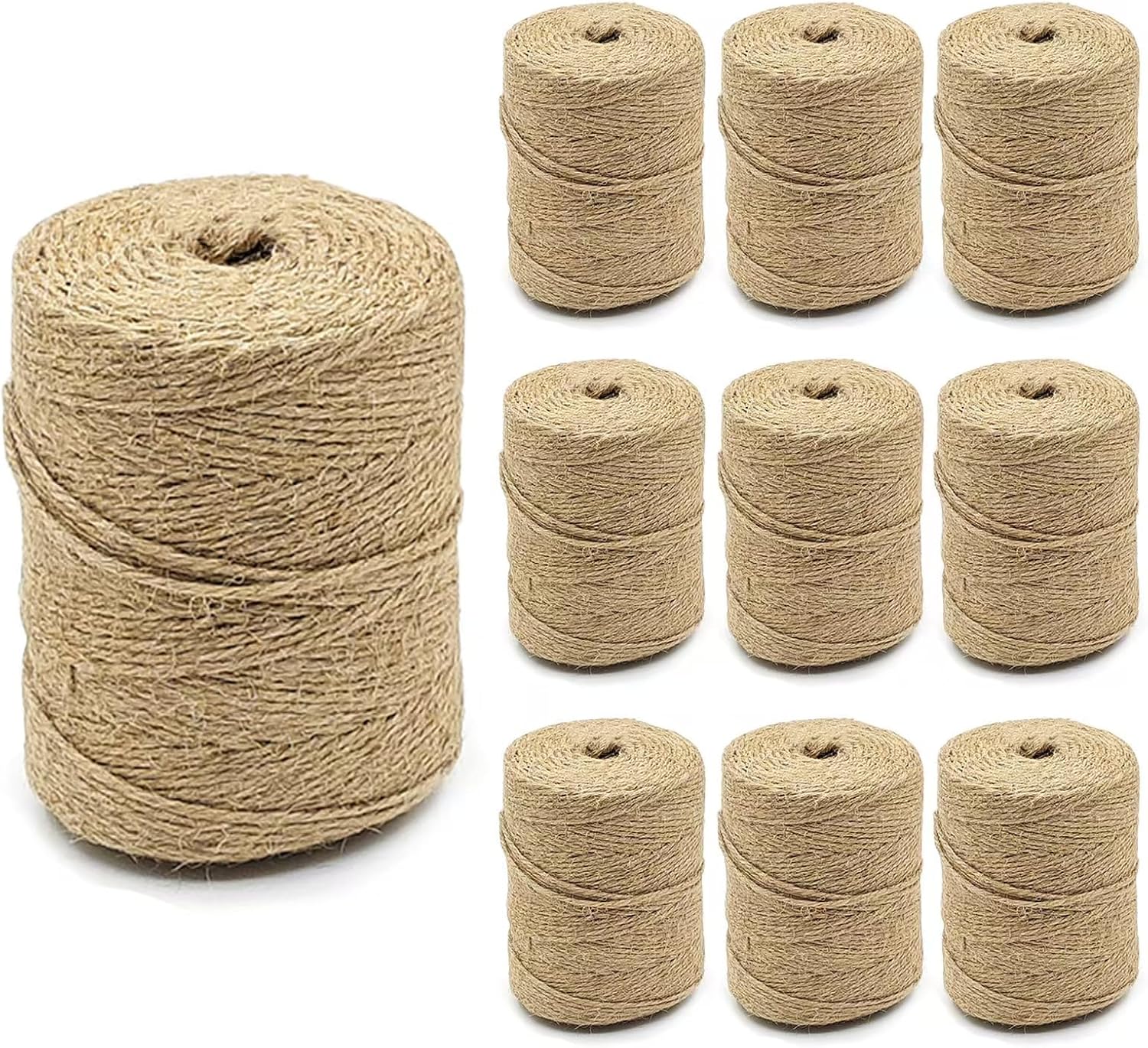 Natural Hemp Twine - 4mm Thick 141 Feet For Jewelry Making & Crafts