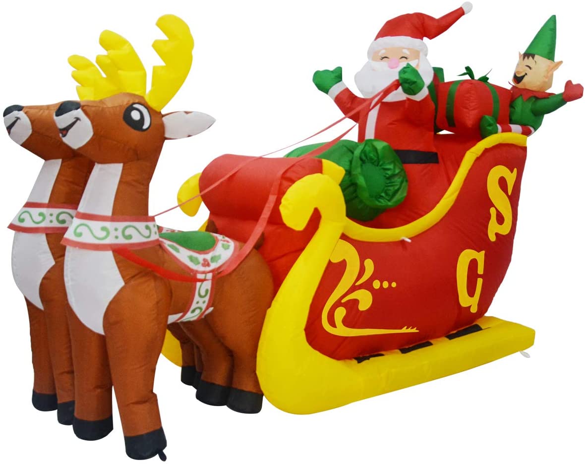 Wholesale GOOSH 7Foot Christmas Inflatable Deer cart Yard Decoration ...