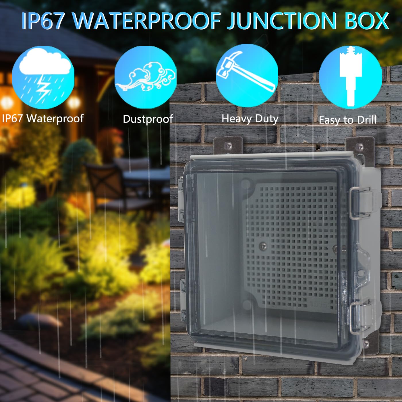 Outdoor Waterproof Electrical Junction Box, Weatherproof