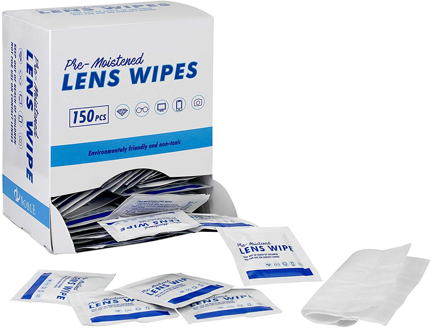Wholesale Noble PreMoistened Lens and Screen Cleaning Wipes for