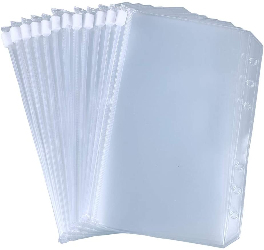 Antner 12PCS A7 Size Binder Pockets No Zipper Cash India