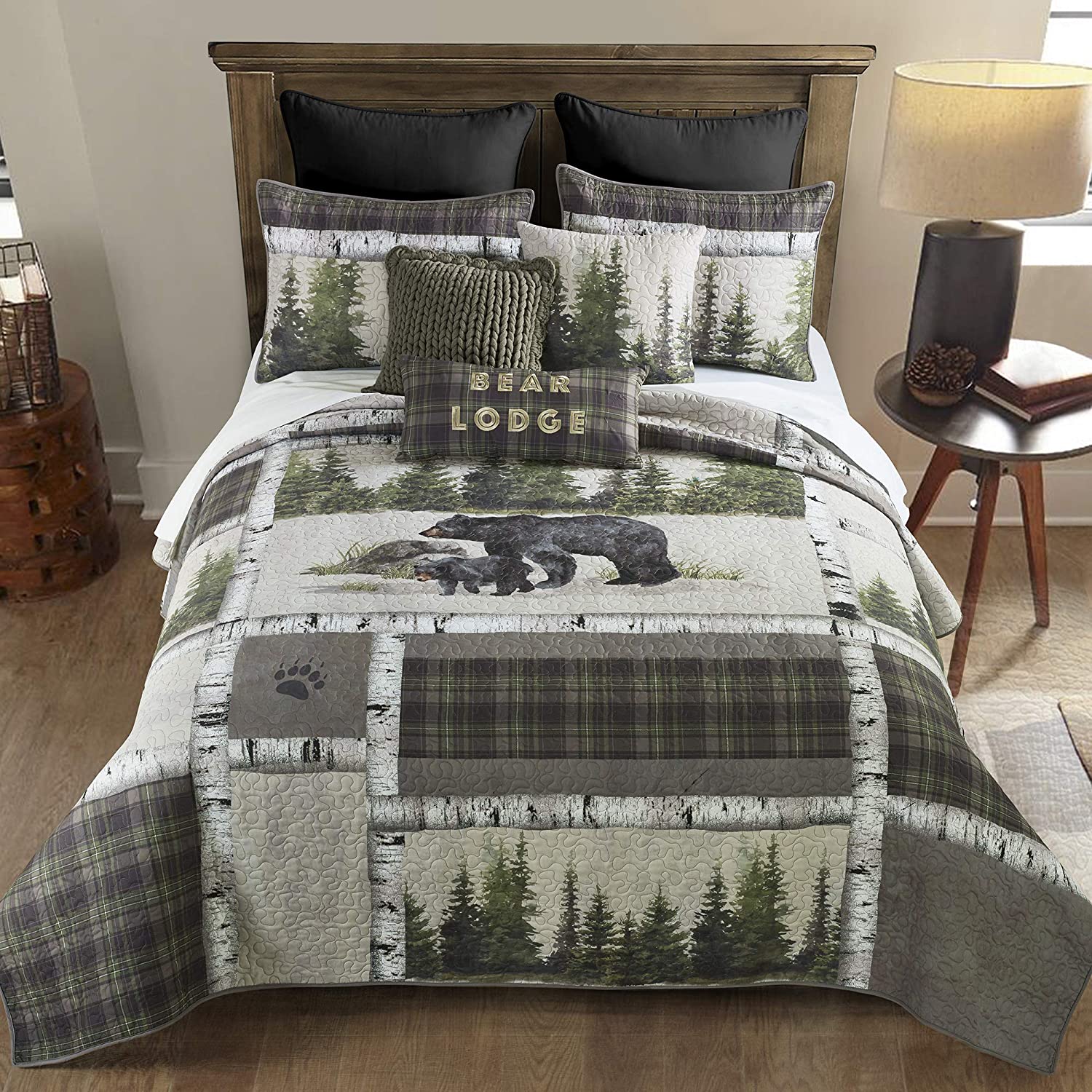 Wholesale Donna Sharp King Bedding Set 3 Piece Bear Panels Lodge