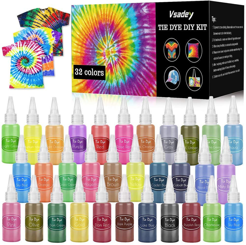 Wholesale 32 Color Tie Dye Kit for Kids,Vsadey TieDye Kits for Dying