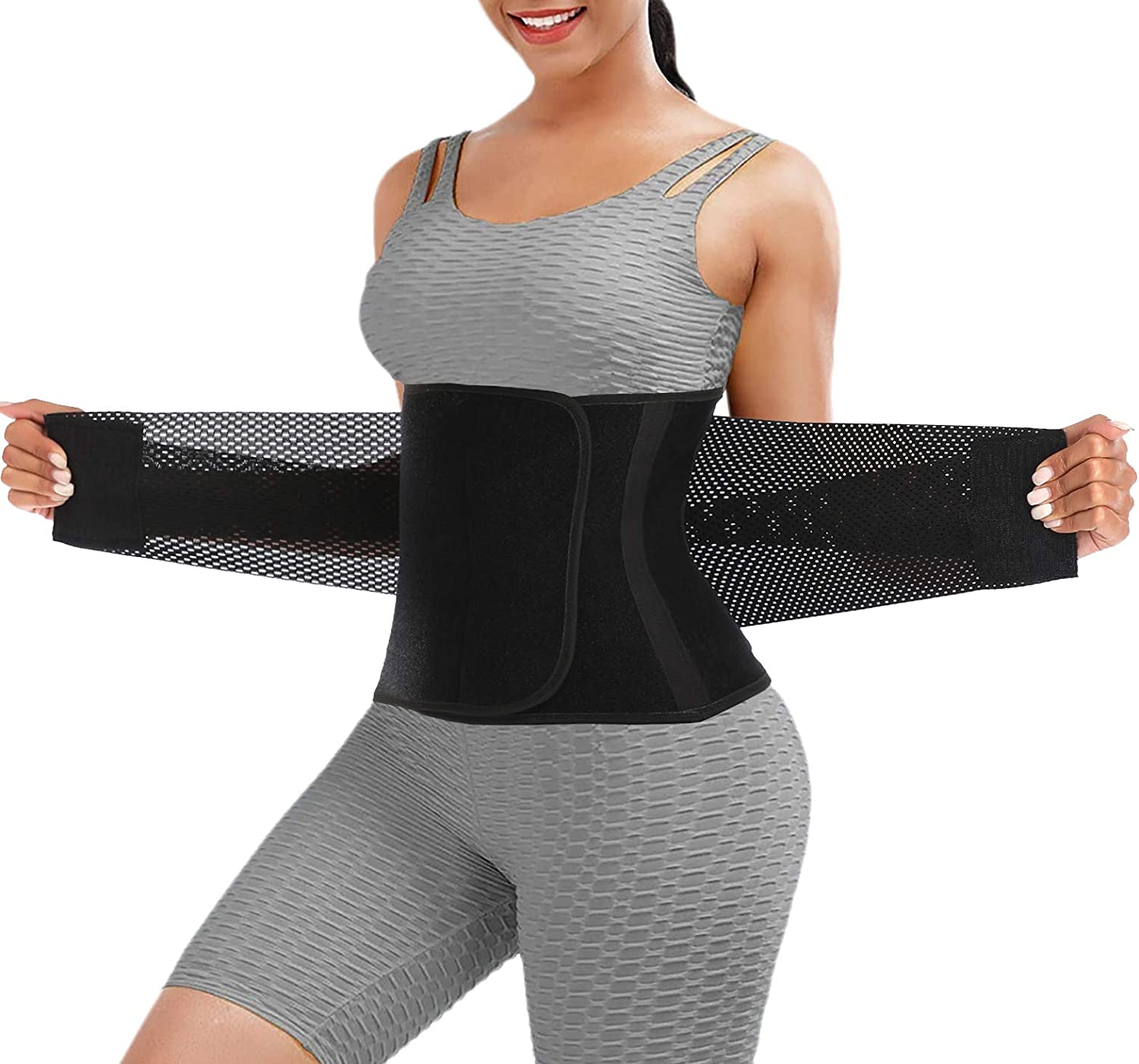 SHAPERX Women Waist Trainer Belt Waist Trimmer Slimming Body Shaper Sports Girdles Workout Belt