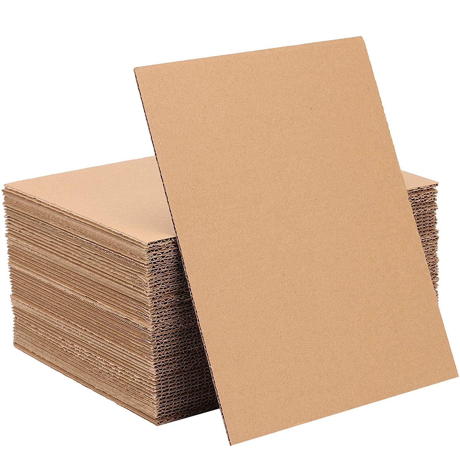 50 Pack 11 X 17 Inches Corrugated Cardboard Sheets 1/8″ Thick Brown