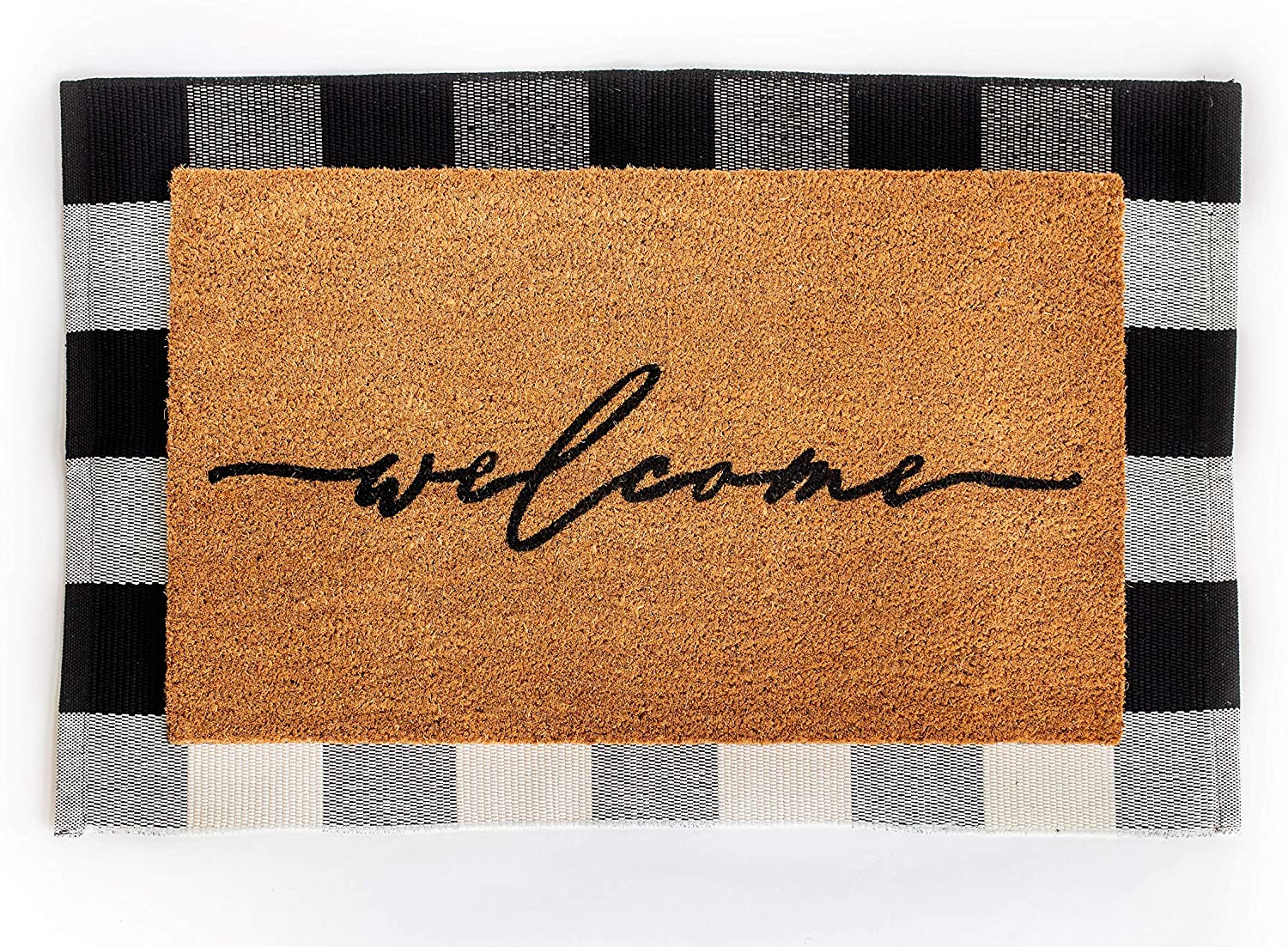 Wholesale Layered Outdoor Mat Set Coconut Coir (18inch x 30