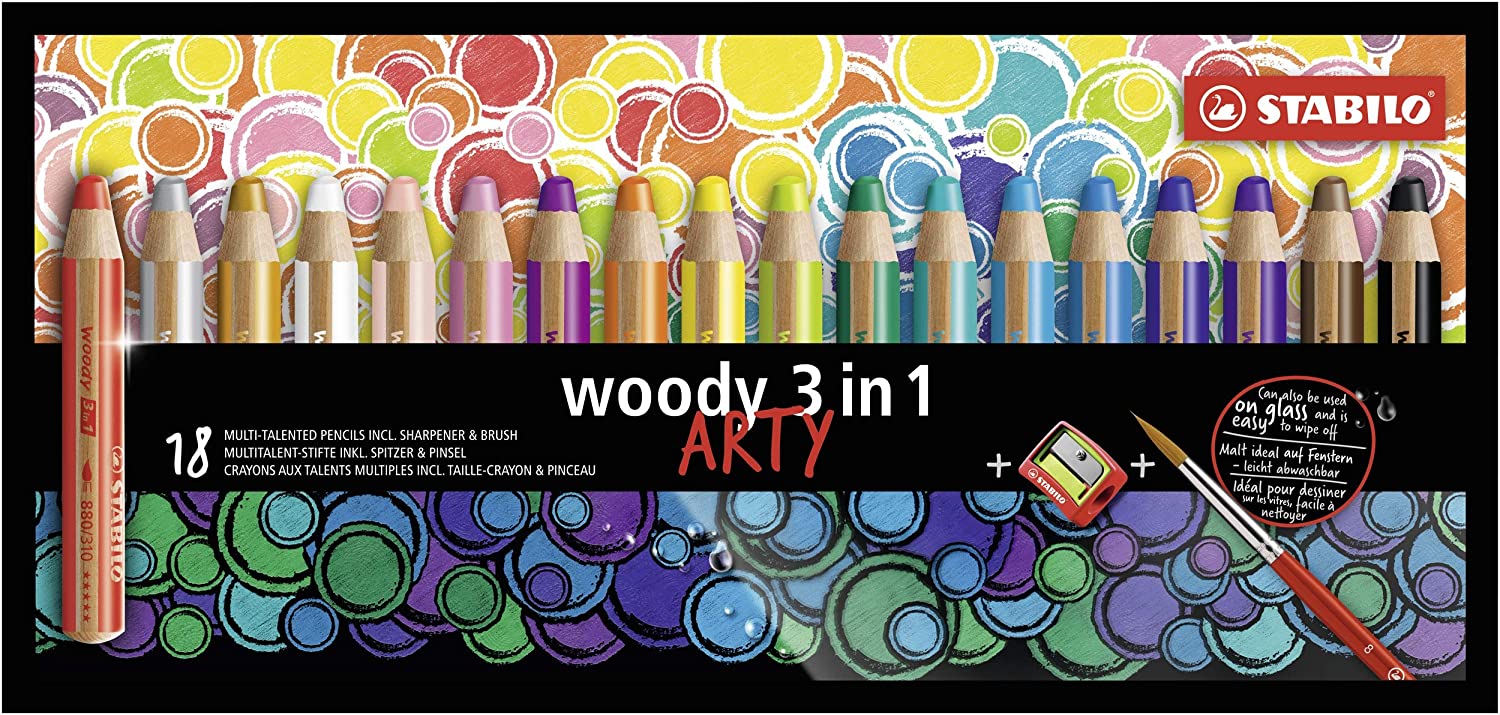 Jaking Creart Master All in One Woody 3 in 1 Jumbo Color Pencil Set