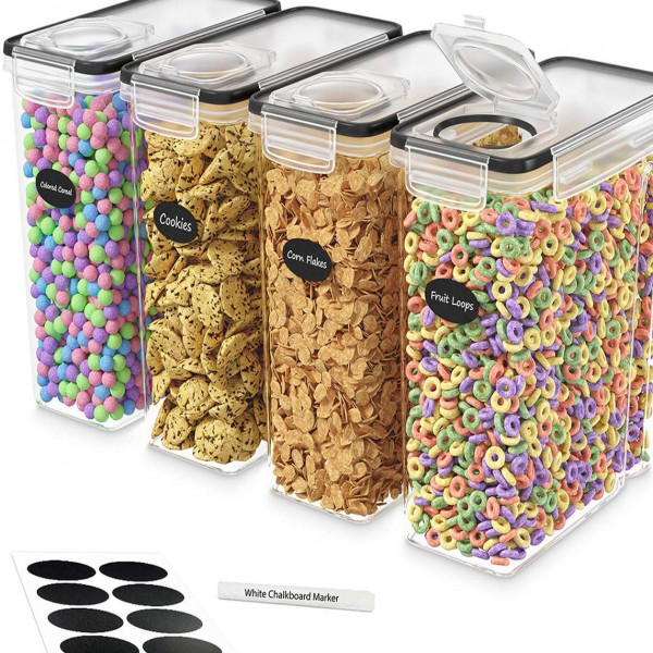 Cereal Containers Storage Set Large - Pack of 3 (4L,135.2 Oz