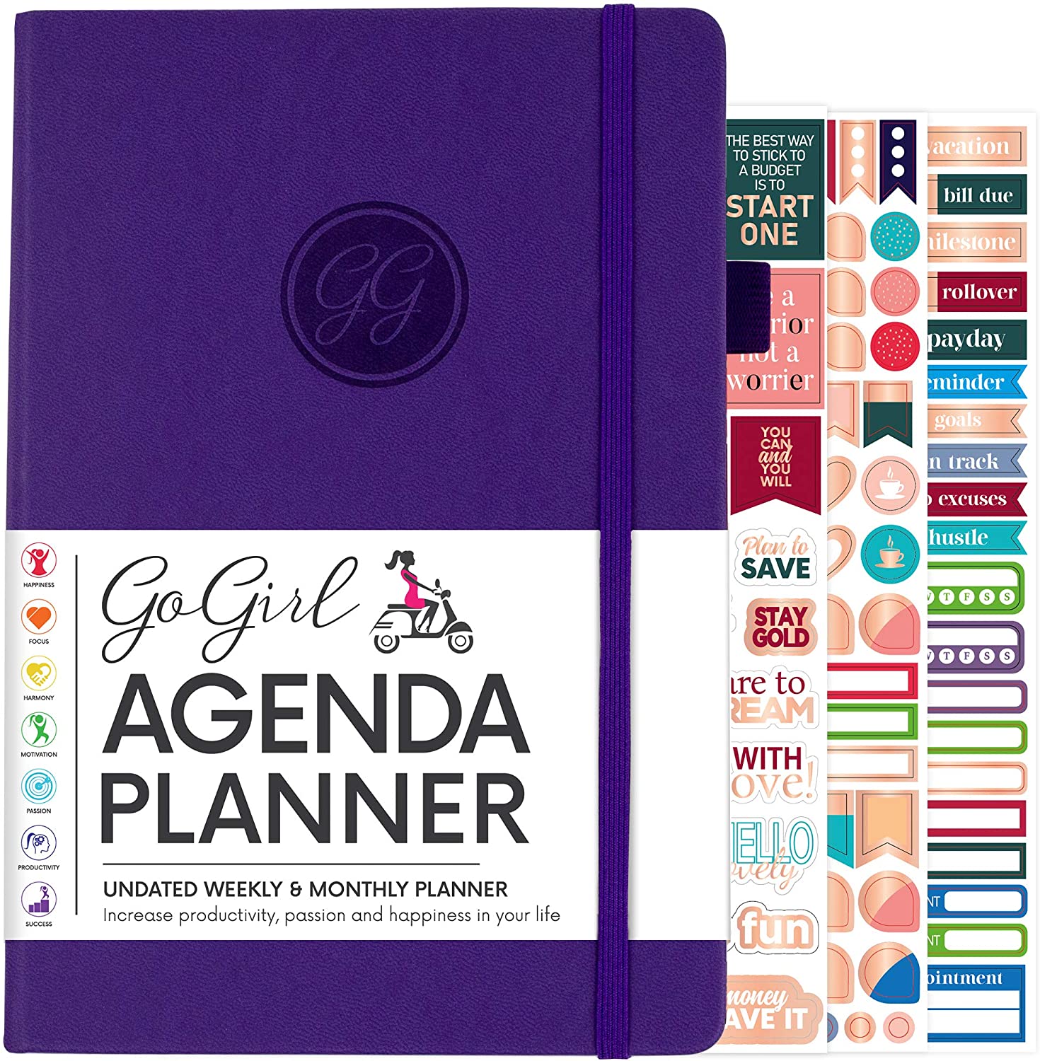 Wholesale GoGirl Planner Agenda Colorful Monthly & Weekly Planner and