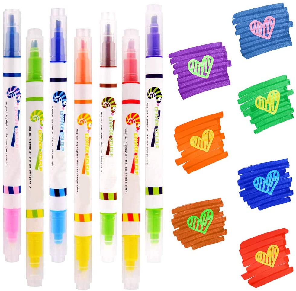 Wholesale Magic Highlighter Marker Pens,7 Color Changing Highlight Pens ...