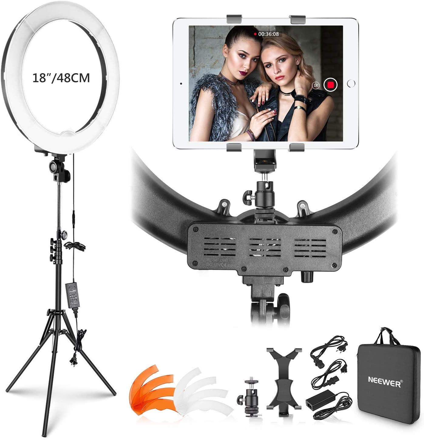 Wholesale Neewer Ring Light Kit 18 inches Outer 55W 5500K Dimmable LED