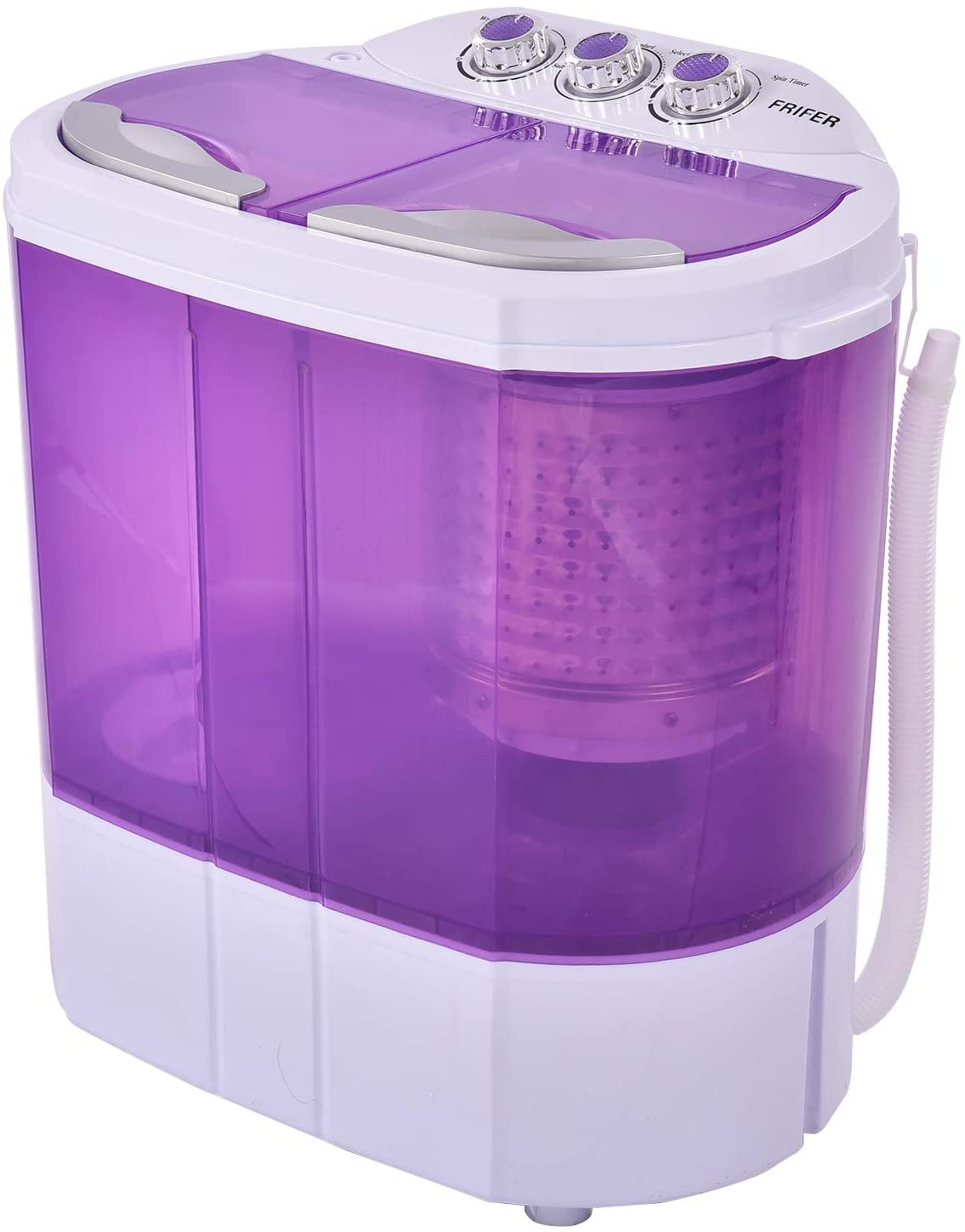 Portable Washing Machine,4 KG Household Compact Semiautomatic Double Bucket Mini  Portable Washers,Washing And Rotary Dryer,Suitable for Home School  Apartment Camping,Purple : : Home