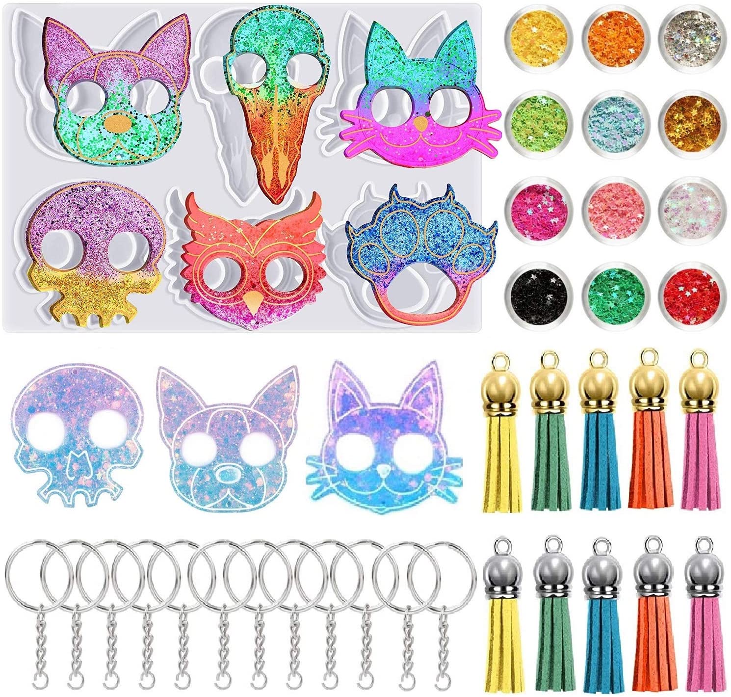 Wholesale SelfDefense Keychain Resin MoldKnuckles Epoxy Casting