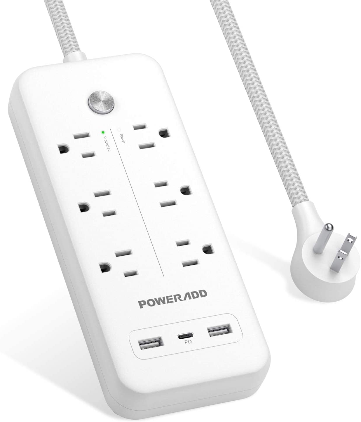 Wholesale USB C Power Strip Surge Protector, POWERADD 30W USB C Power