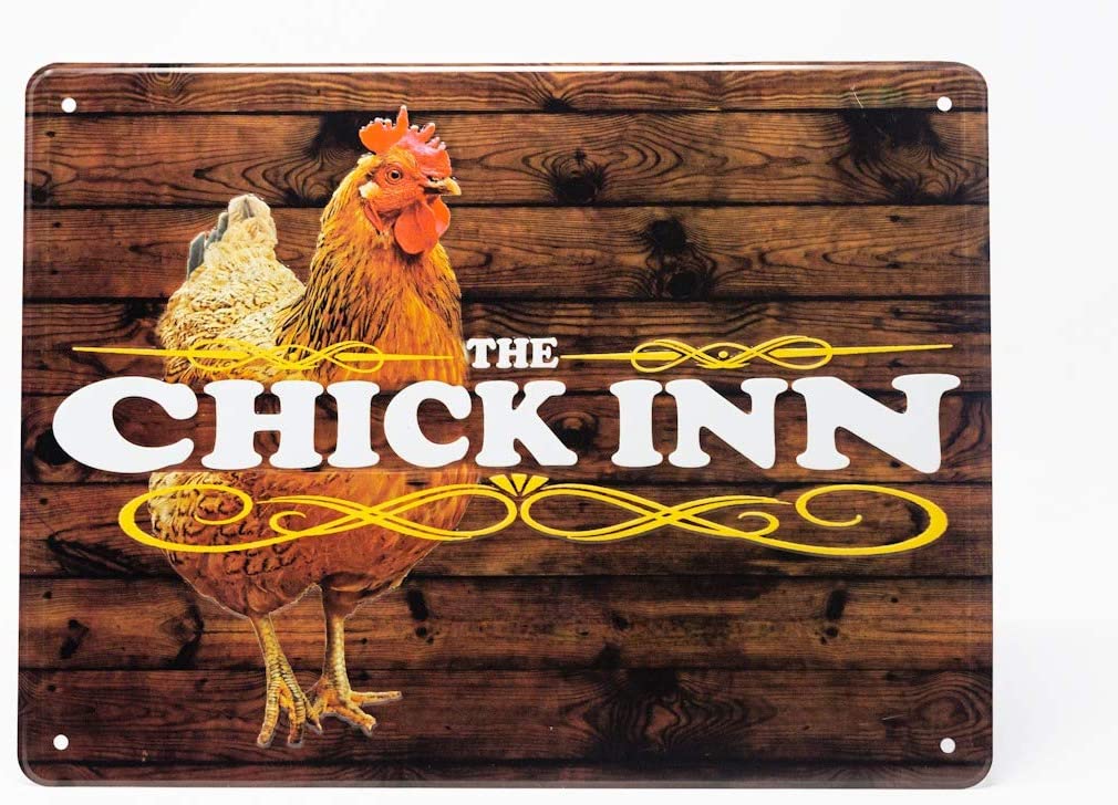 Wholesale The Chick Inn Chicken coop Signs, 8X12 Aluminum tin Chicken Signs Chicken coop