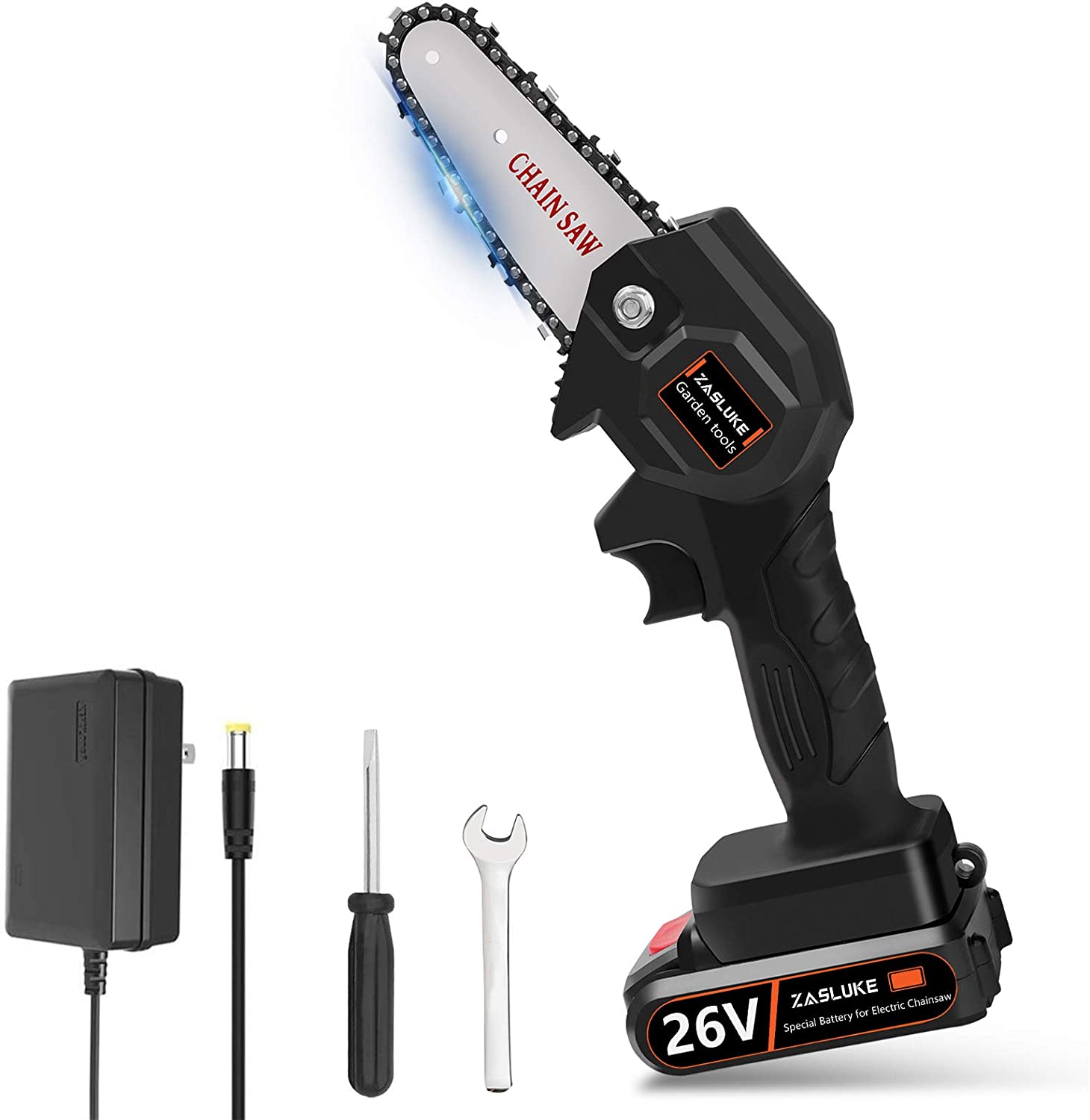 Wholesale ZasLuke 26V Chainsaw, Mini Chainsaw 4Inch Cordless Power