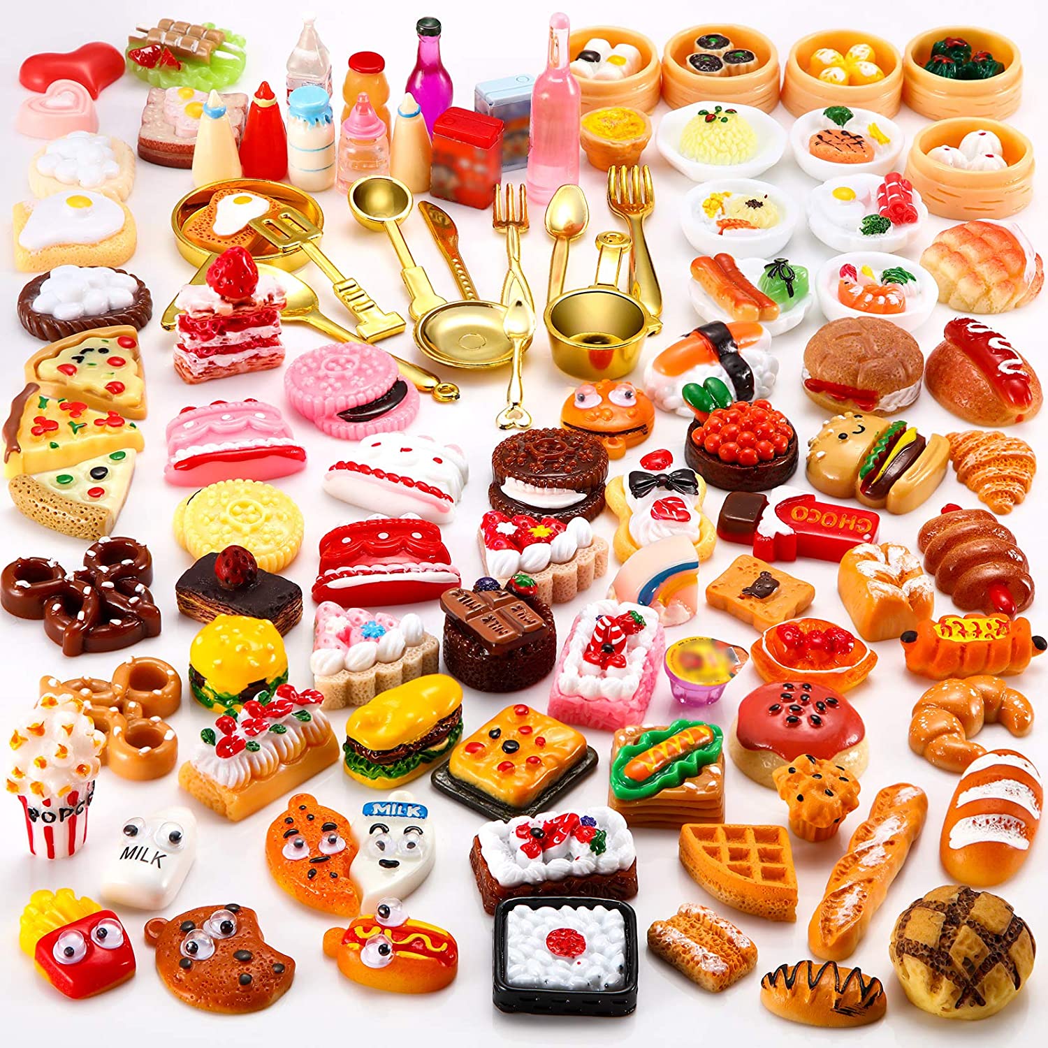 Wholesale Sumind 100 Pieces Miniature Food Drinks Toys