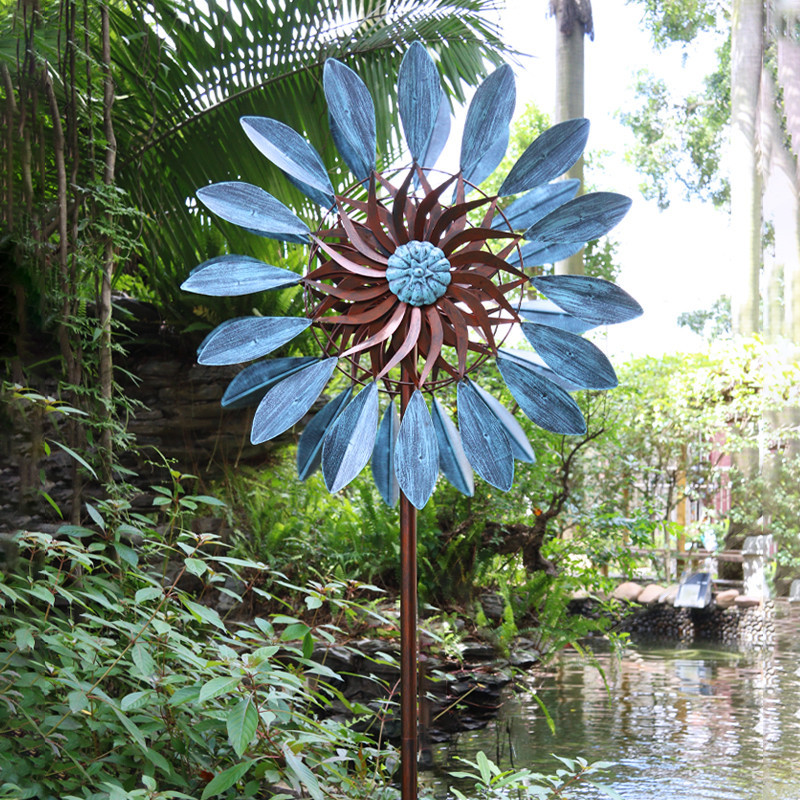 Wholesale hourflik Wind Spinners with Stable Stake Metal Garden