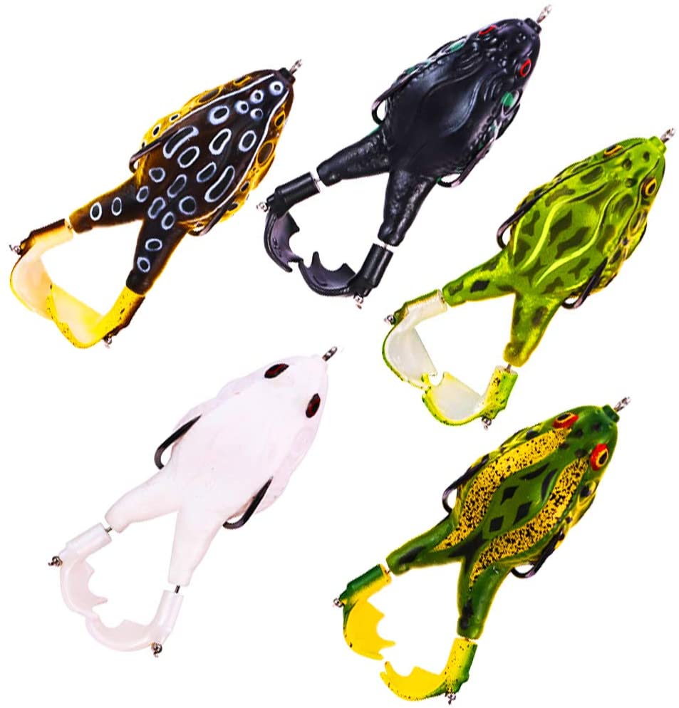 ETOP】Soft Frog Bait, Double Propellers Legs, 3D Eyes, Lifelike Silicone  Skin Pattern Topwater Bigger Splash More Attractive,for Bass