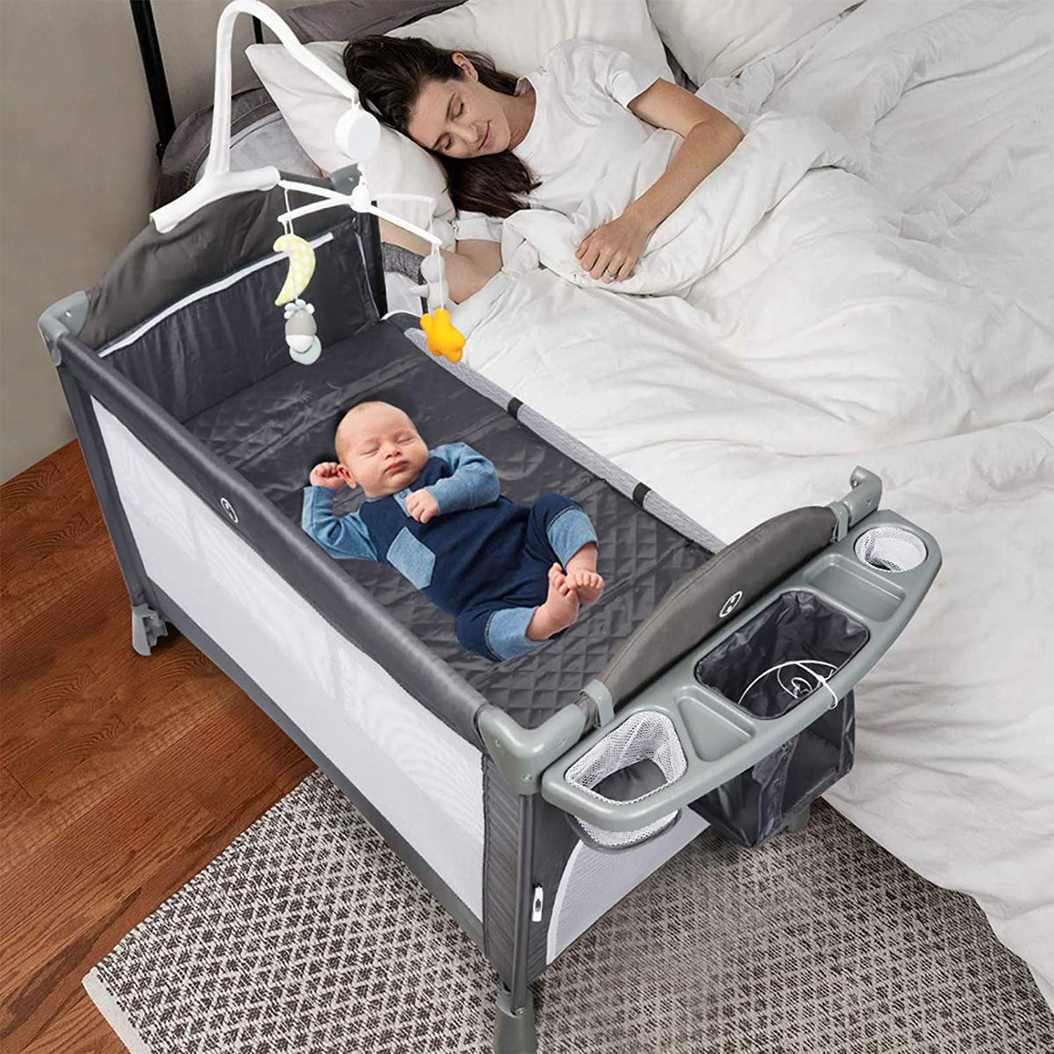 Wholesale BANIROMAY Baby Bassinet Bedside Sleeper 5 In 1 Baby Changing   226906 