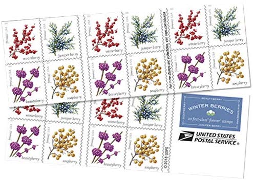 USPS Forever Stamps Winter Scenes - Book of 20 Postage Stamps