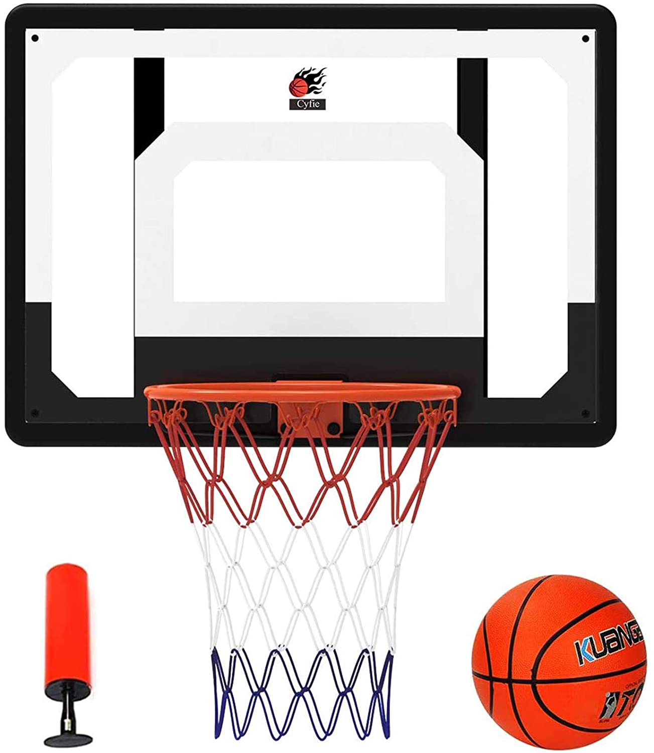 Mini Basketball Hoop System Kids Goal Over The Door Indoor Sports with Ball 