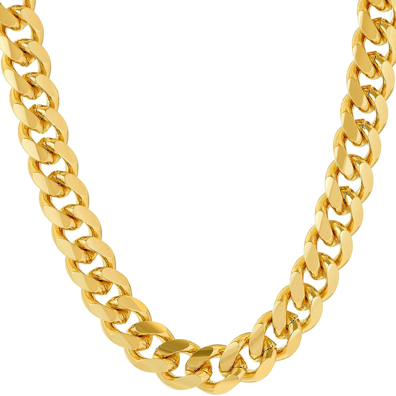 LIFETIME JEWELRY 9mm Miami Curb Cuban Link Chain Bracelet 24k Real Gold Plated